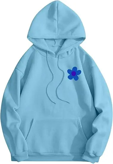 Knitted Casual Streetwear Style 100% Cotton Crystal Women's Loose Hoodies Drop Shoulders 3D Embroidery Waterproof Eco-Friendly