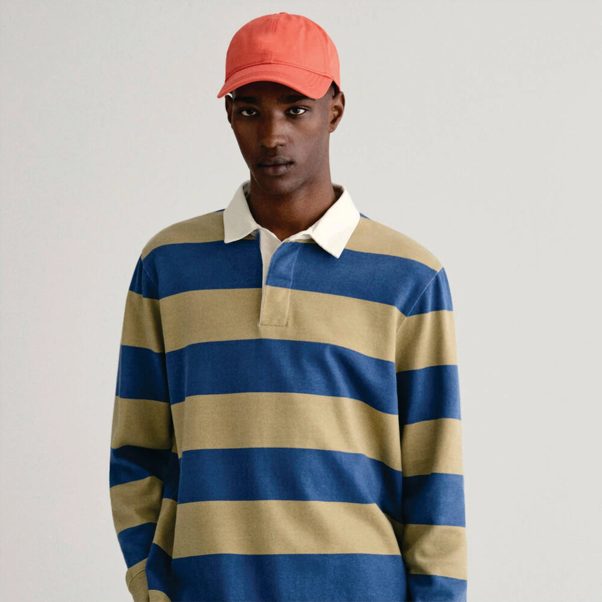 High Quality Men's Striped Rugby for Shirt-Customizable Breathable Durable & Comfortable for Casual and Athletic Use