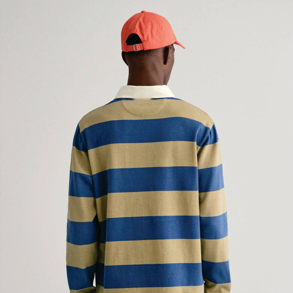 High Quality Men's Striped Rugby for Shirt-Customizable Breathable Durable & Comfortable for Casual and Athletic Use