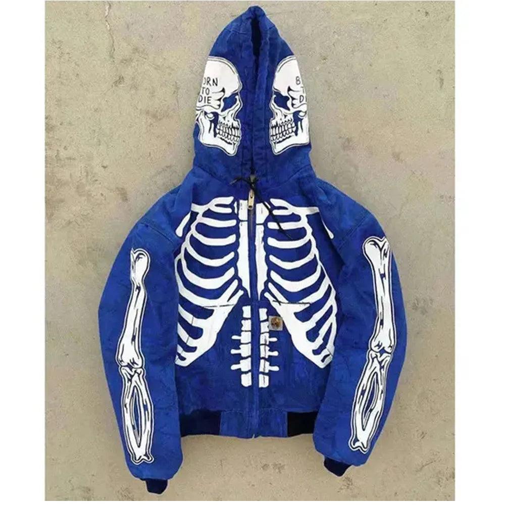 High Quality Cotton Oversize Hoodie Streetwear Custom Embroidery Patch Zip up Oversized Men's Hoodies Pull Up Rhinestone Hoodie