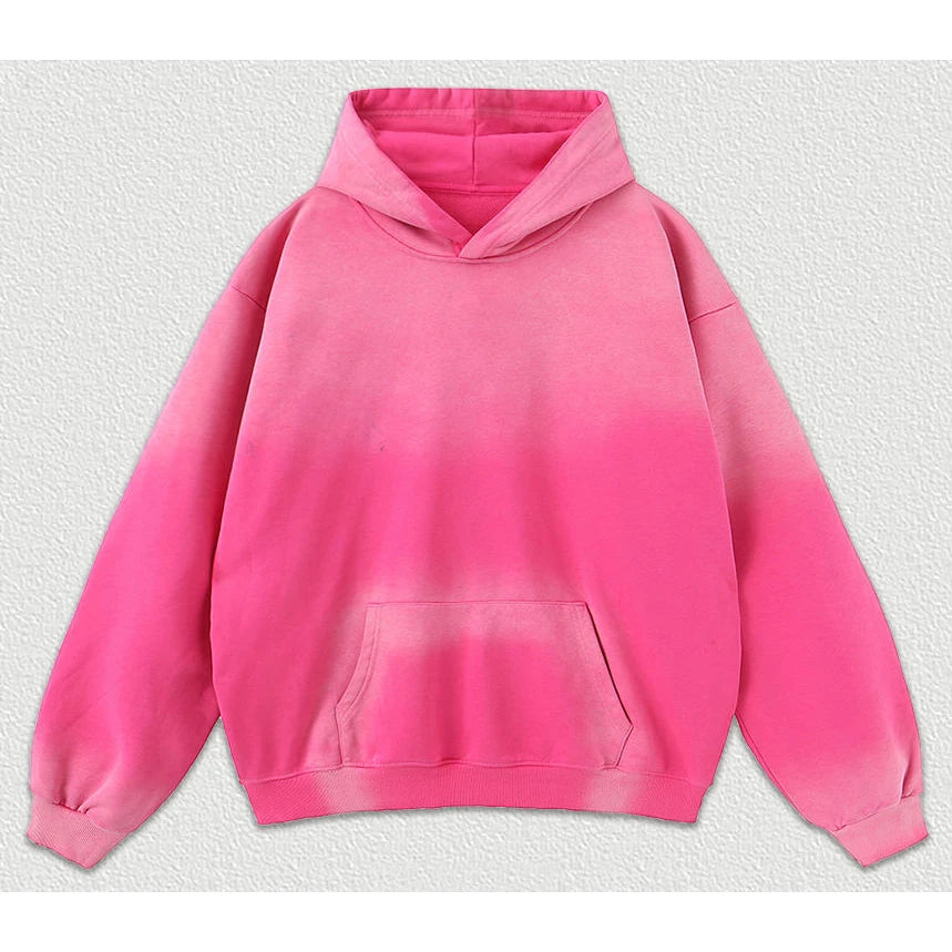 Custom Blank 100% Cotton Acid Washed Hoodie High Street Series Washing Old Oversized Hoodie Stone Washed Vintage Hoodie