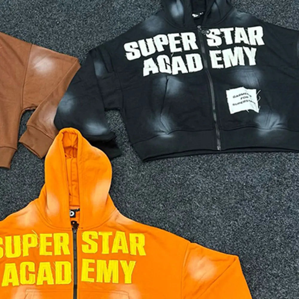 Baggy 350grams Polyester Jersey Heavyweight Pullover Hoodie Unisex Eco-Friendly Winter Pocket Custom Zip Rhinestone High Quality