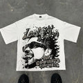 Custom Logo 300GSM Streetwear Box Cut Tee T Shirt Heavyweight Cropped Top Graphic Printed 100% Cotton Boxy Fit T-Shirt for Men