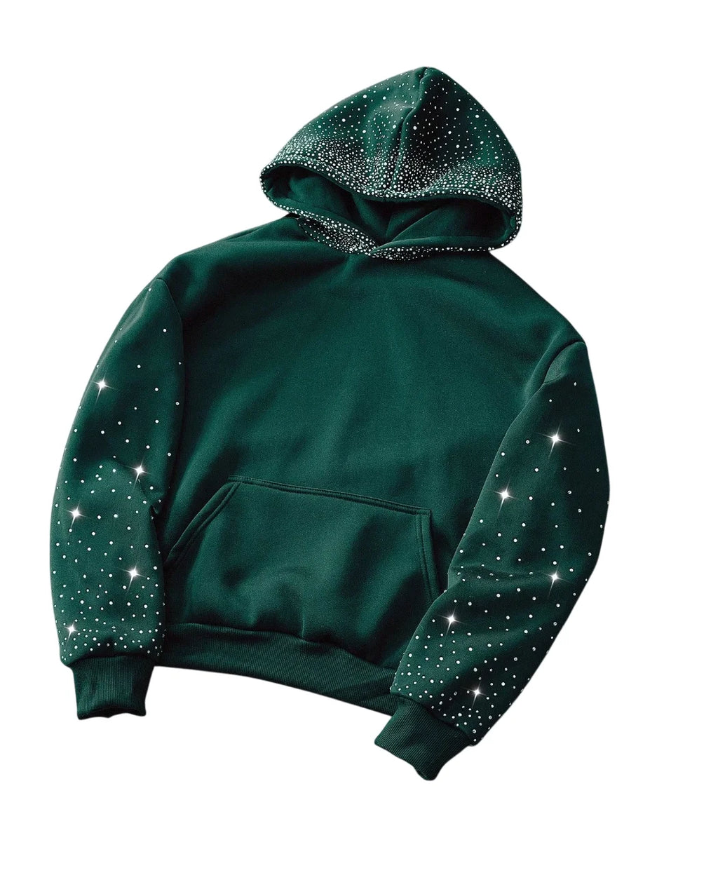Y2K Rhinestone Fleece Hoodie
