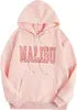 Knitted Casual Streetwear Style 100% Cotton Crystal Women's Loose Hoodies Drop Shoulders 3D Embroidery Waterproof Eco-Friendly
