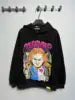 High Quality 100% Cotton Men's Vintage Oversized Casual Autumn Heavyweight Fleece Crocheted Lined Streetwear Hoodie Digital