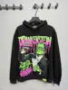 High Quality 100% Cotton Men's Vintage Oversized Casual Autumn Heavyweight Fleece Crocheted Lined Streetwear Hoodie Digital