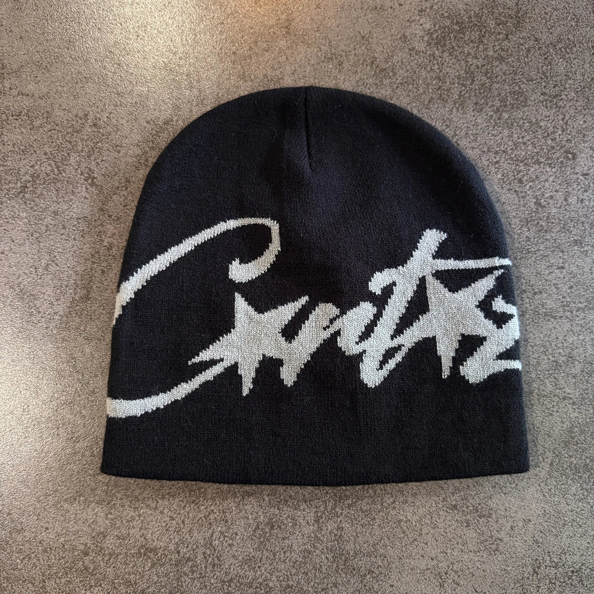 Custom Logo Trendy Jacquard Knitted Beanie Stylish Street Hip-hop Fashion Hat 3d Embroidery Free Size Warmth for Cold Weather