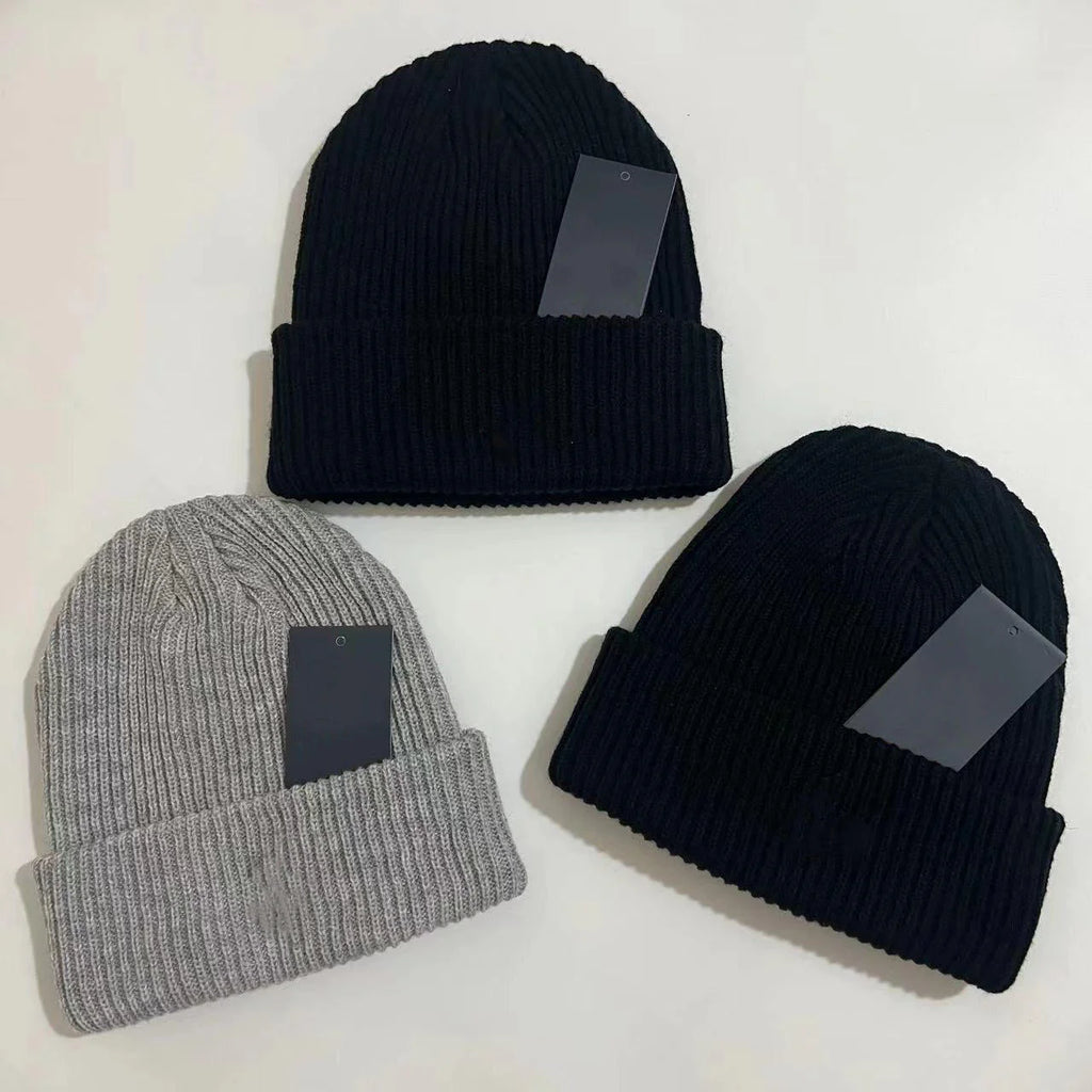 Autumn and Winter Versatile Cold Hat Warm Ear Acrylic Knitted Beanie Hats