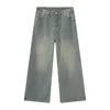 Carpenter Design Legendary Works Men's Vintage Jeans Fashion Loose Wash Stone Ground Cyan Jeans Store Sales the Most