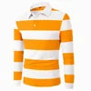 Premium Quality Men's for Polo T-shirt Custom 100% Cotton Breathable Lightweight Stripped Full Sleeves Stylish Trendy Solid