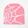 Y2KSpider Web Pattern Knitted Beanie Y2K Style, Multicolor Acrylic Warm Unisex Hip Hop Winter Skull Hat Customizable