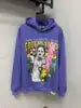 High Quality 100% Cotton Men's Vintage Oversized Casual Autumn Heavyweight Fleece Crocheted Lined Streetwear Hoodie Digital