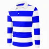 Premium Quality Men's for Polo T-shirt Custom 100% Cotton Breathable Lightweight Stripped Full Sleeves Stylish Trendy Solid