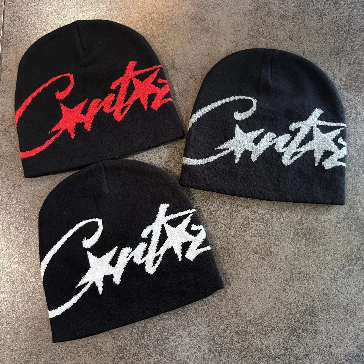 Custom Logo Trendy Jacquard Knitted Beanie Stylish Street Hip-hop Fashion Hat 3d Embroidery Free Size Warmth for Cold Weather
