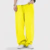High Quality Straight Stretchy Pockets Wide Leg Trousers Mid Waist Loose Men Long Canvas Lightweight Casual Breathable Jeans