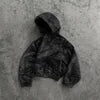 Wholesale Custom Vintage Washed Men Hoodie 100% Cotton Camo Print Graphic 500 Gsm Thick Oversized Acid Wash Zip up Men's Hoodies