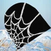 Y2KSpider Web Pattern Knitted Beanie Y2K Style, Multicolor Acrylic Warm Unisex Hip Hop Winter Skull Hat Customizable