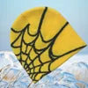 Y2KSpider Web Pattern Knitted Beanie Y2K Style, Multicolor Acrylic Warm Unisex Hip Hop Winter Skull Hat Customizable