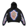 Custom Logo Pullover No String 3D Skull Printing Acid Wash Hoodie Oversized Hoodies for Men
