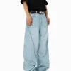 Fashionable Men's Straight Baggy Jeans 100% Cotton Lightweight Mid Waist Comfortable Casual Breathable Quick Dry Eco-Friendly