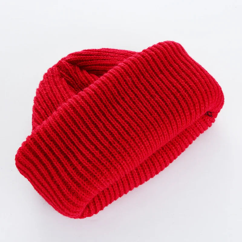 Winter Plain Dyed Beanie Hat Custom Knit Beanies Women Custom Embroidery Logo Beanie Hat