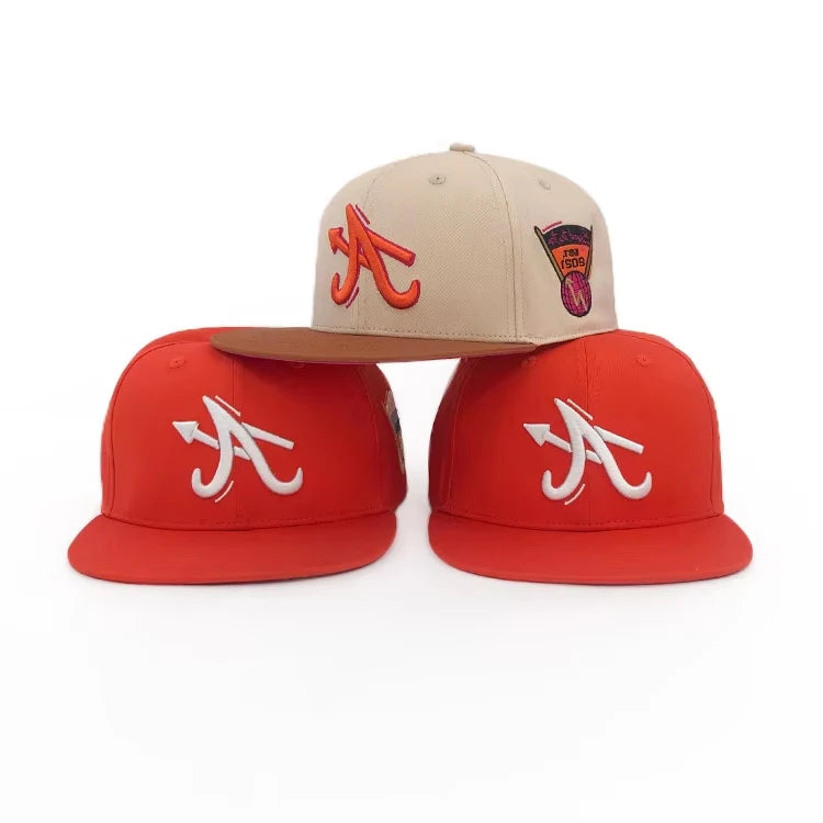 High Quality Classic Hip Hop Flat Brim 6 Panel Custom 3D Embroidery Logo Cotton Snapback Cap