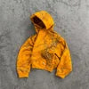 Wholesale Custom Vintage Washed Men Hoodie 100% Cotton Camo Print Graphic 500 Gsm Thick Oversized Acid Wash Zip up Men's Hoodies