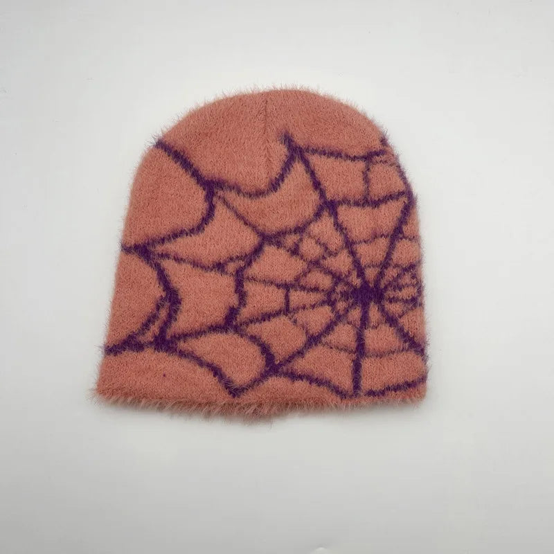 Wholesale Jacquard Custom Embroidery logo Woven Tags Y2K Cuff Fisherman Men Winter Skull Hat Knitted Mohair Beanie