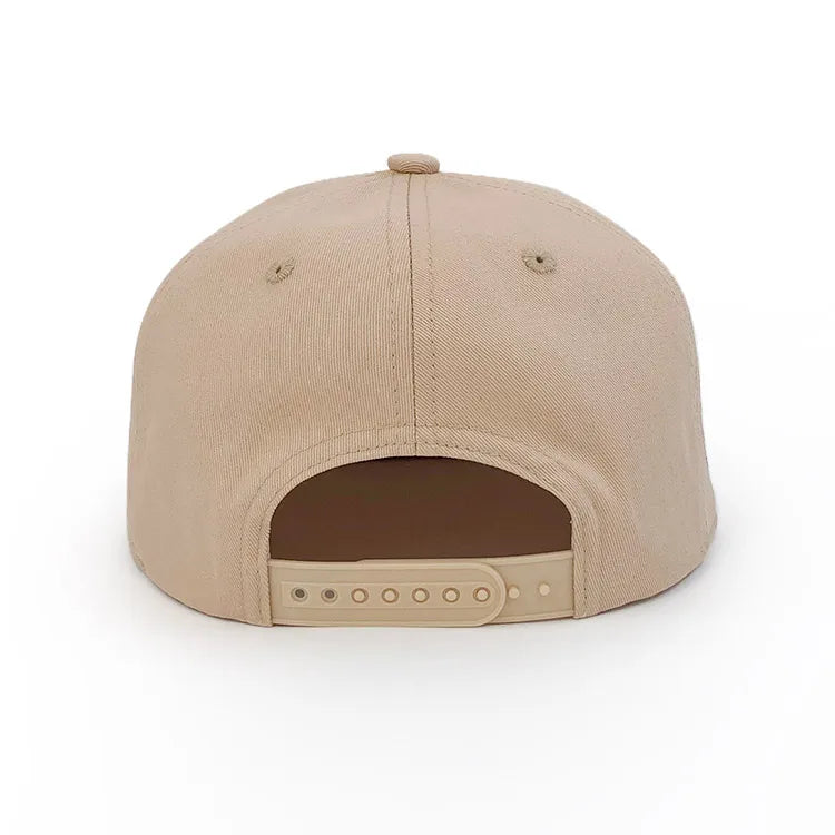 High Quality Classic Hip Hop Flat Brim 6 Panel Custom 3D Embroidery Logo Cotton Snapback Cap