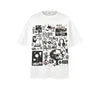 Factory Wholesale Men's Graffiti Patterns Print Short-sleeved T-shirt Pure Cotton 250gsm American Trendy Brand