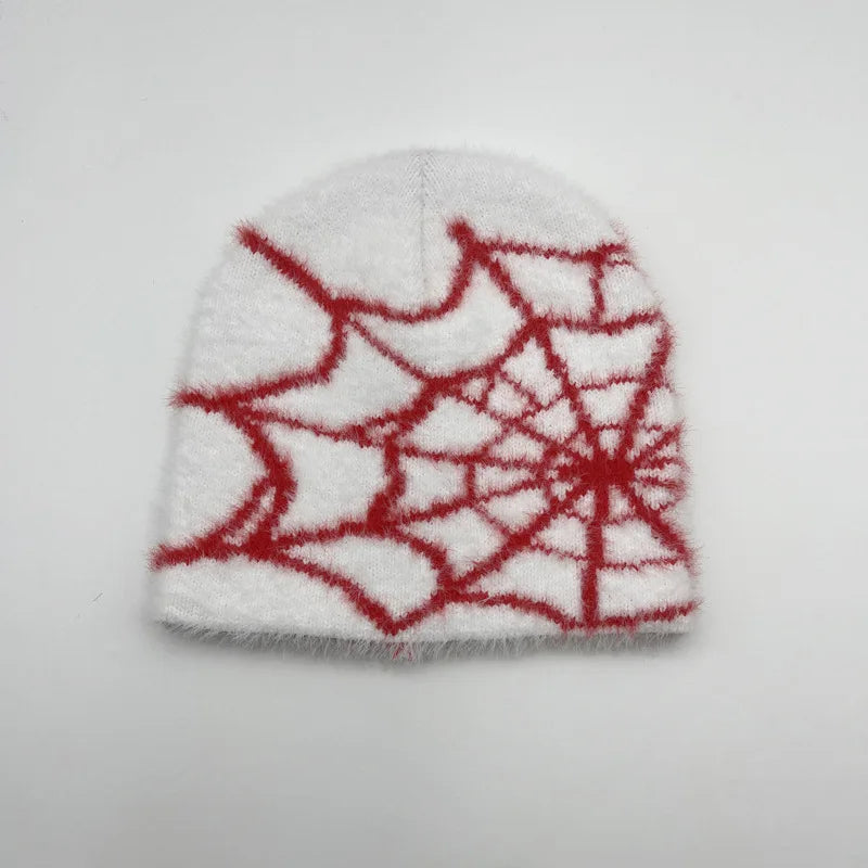 Wholesale Jacquard Custom Embroidery logo Woven Tags Y2K Cuff Fisherman Men Winter Skull Hat Knitted Mohair Beanie
