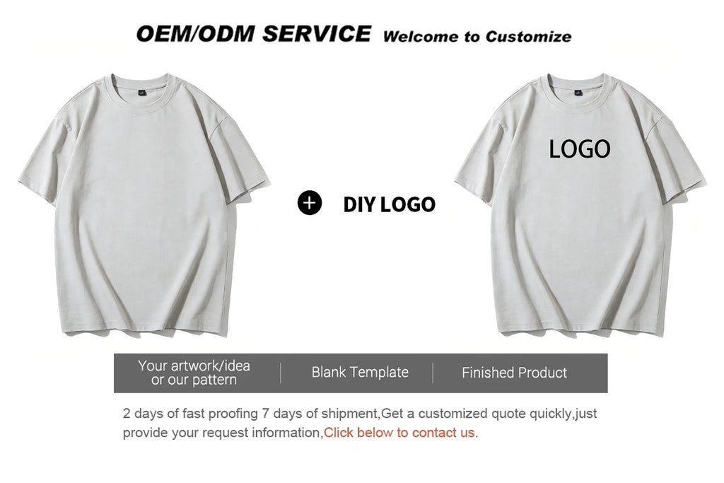High Quality Men's Heavyweight Polyester/Cotton Hip Hop Casual Short Sleeve Loose Fit O-Neck T-shirt Letter 220 Grams Breathable