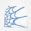 Y2KSpider Web Pattern Knitted Beanie Y2K Style, Multicolor Acrylic Warm Unisex Hip Hop Winter Skull Hat Customizable