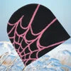 Y2KSpider Web Pattern Knitted Beanie Y2K Style, Multicolor Acrylic Warm Unisex Hip Hop Winter Skull Hat Customizable
