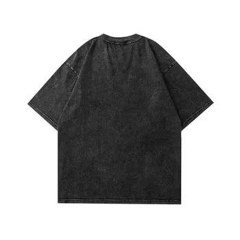 Oversized Printed 100% Cotton Hip Hop Anti-Wrinkle Character Men's Short Sleeve T-Shirt 220g