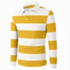 Premium Quality Men's for Polo T-shirt Custom 100% Cotton Breathable Lightweight Stripped Full Sleeves Stylish Trendy Solid