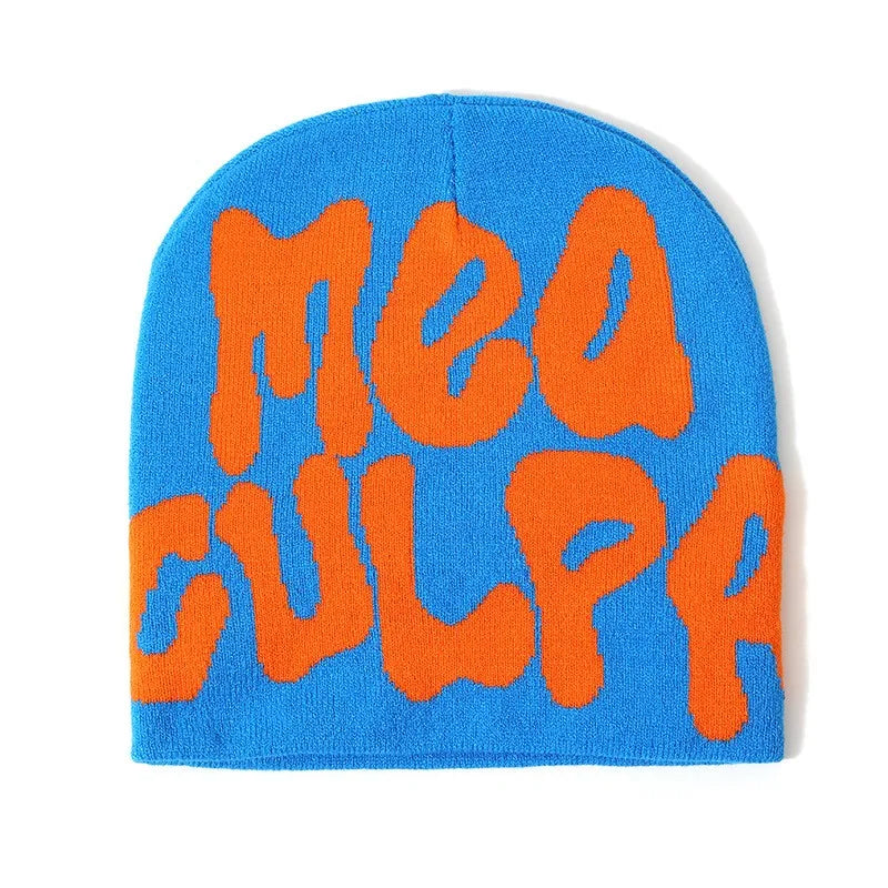 High Quality Custom Logo Y2K Jacquard Beanie Winter Sports Outdoor Stylish Knitted Hat with Cuffless Design