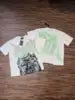 MIXED EMOTION New Fashionable Oversized Knit Printed Water Pattern Short Sleeve Men's Casual Graphic T-Shirt