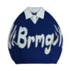 Patchwork Collar College Style Loose Casual Multi-color Stylish and Comfortable Fall/Winter Letter Design Men's Sweater