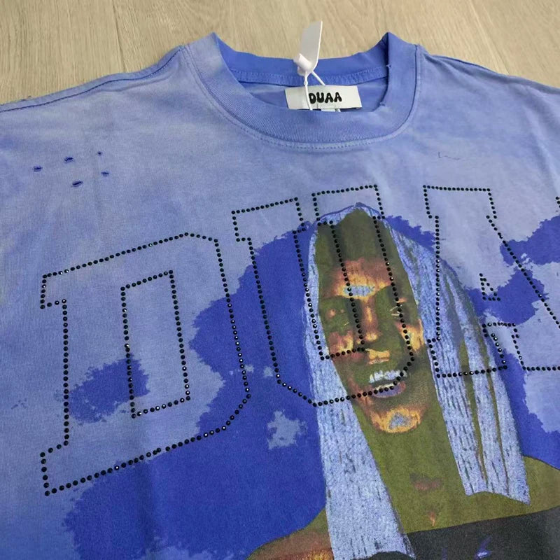 2026 New Arrival Rhinestone Woven Oversized T-shirts