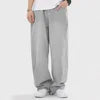 High Quality Straight Stretchy Pockets Wide Leg Trousers Mid Waist Loose Men Long Canvas Lightweight Casual Breathable Jeans