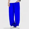 High Quality Straight Stretchy Pockets Wide Leg Trousers Mid Waist Loose Men Long Canvas Lightweight Casual Breathable Jeans