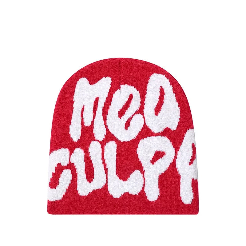 High Quality Custom Logo Y2K Jacquard Beanie Winter Sports Outdoor Stylish Knitted Hat with Cuffless Design