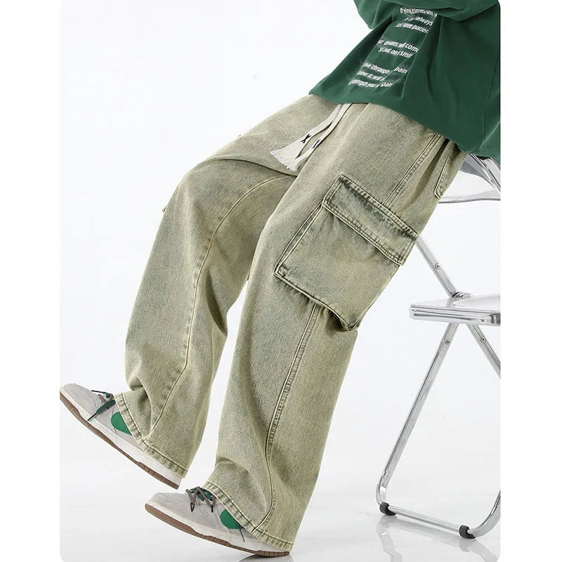 Casual Men's Clothing Jeans Denim Loose Trousers for Men High Quality Trousers Original Straight Black Men's Jeans