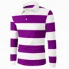 Premium Quality Men's for Polo T-shirt Custom 100% Cotton Breathable Lightweight Stripped Full Sleeves Stylish Trendy Solid