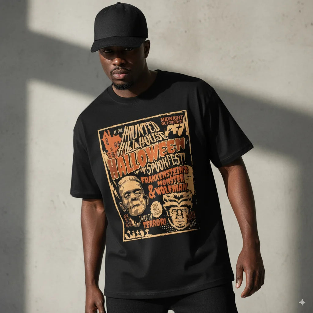 Men's Summer T-shirt 180g Cotton Printed Short Sleeve Casual Graphic Tee
