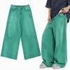 New High Quality Men's Baggy Hip Hop Wide Leg Distressed Loose Fit Mid Waist Embroidery Eco-Friendly Plus Size Jeans
