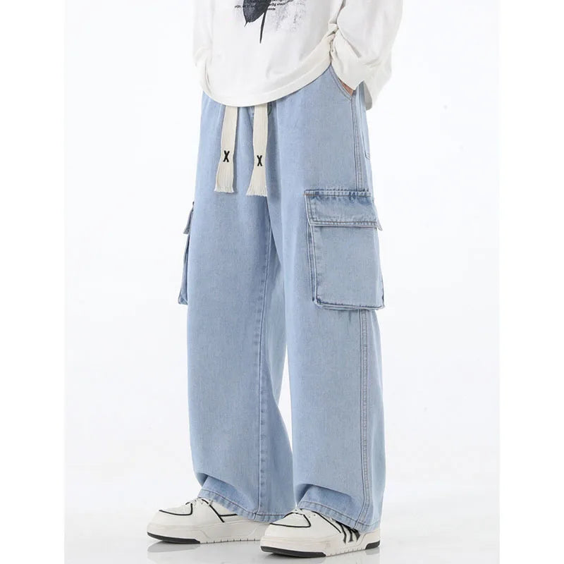 Casual Men's Clothing Jeans Denim Loose Trousers for Men High Quality Trousers Original Straight Black Men's Jeans