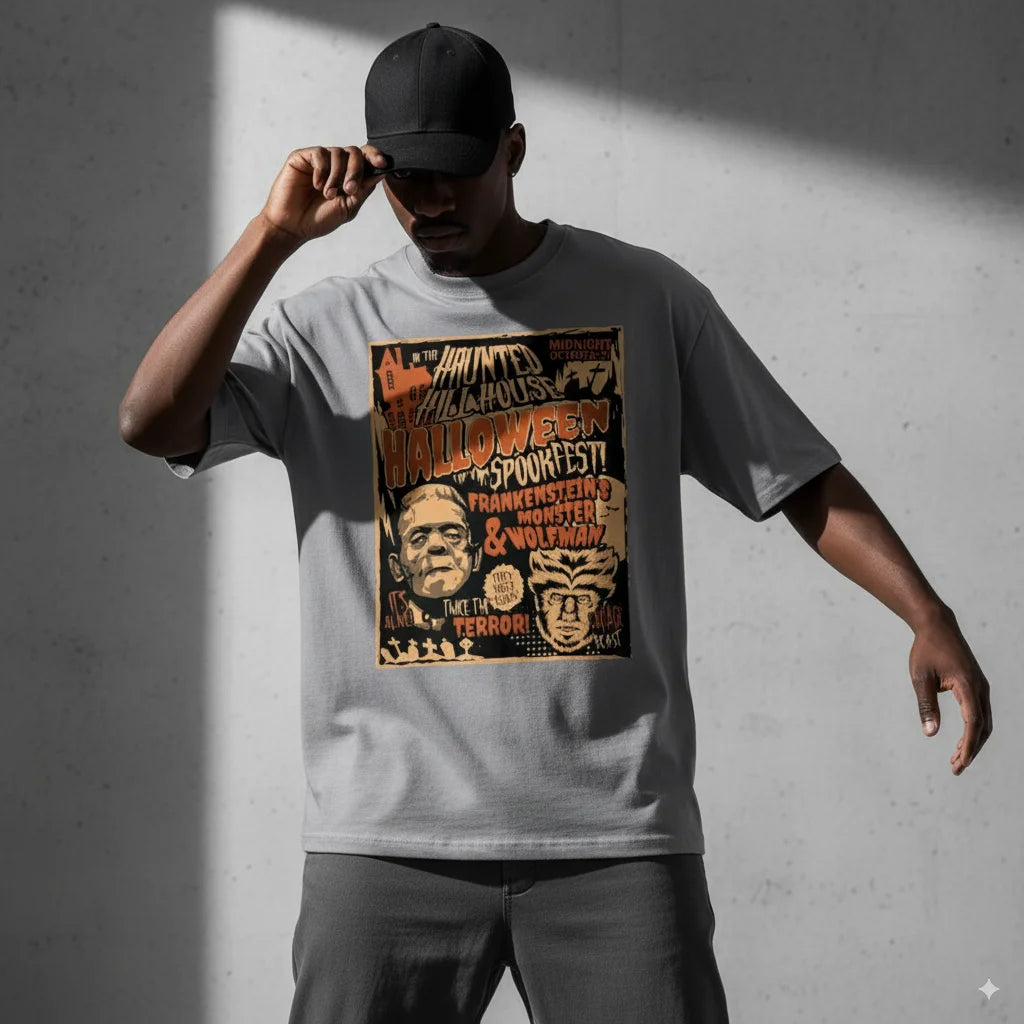 Men's Summer T-shirt 180g Cotton Printed Short Sleeve Casual Graphic Tee